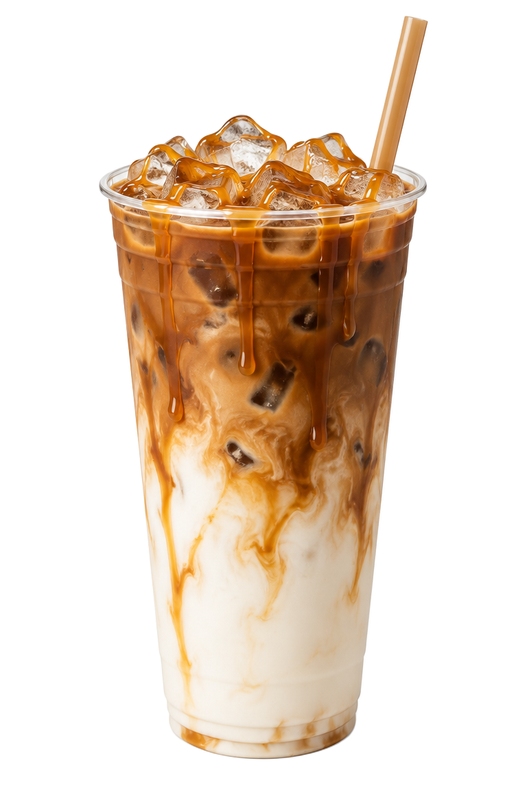 Iced caramel coffee
